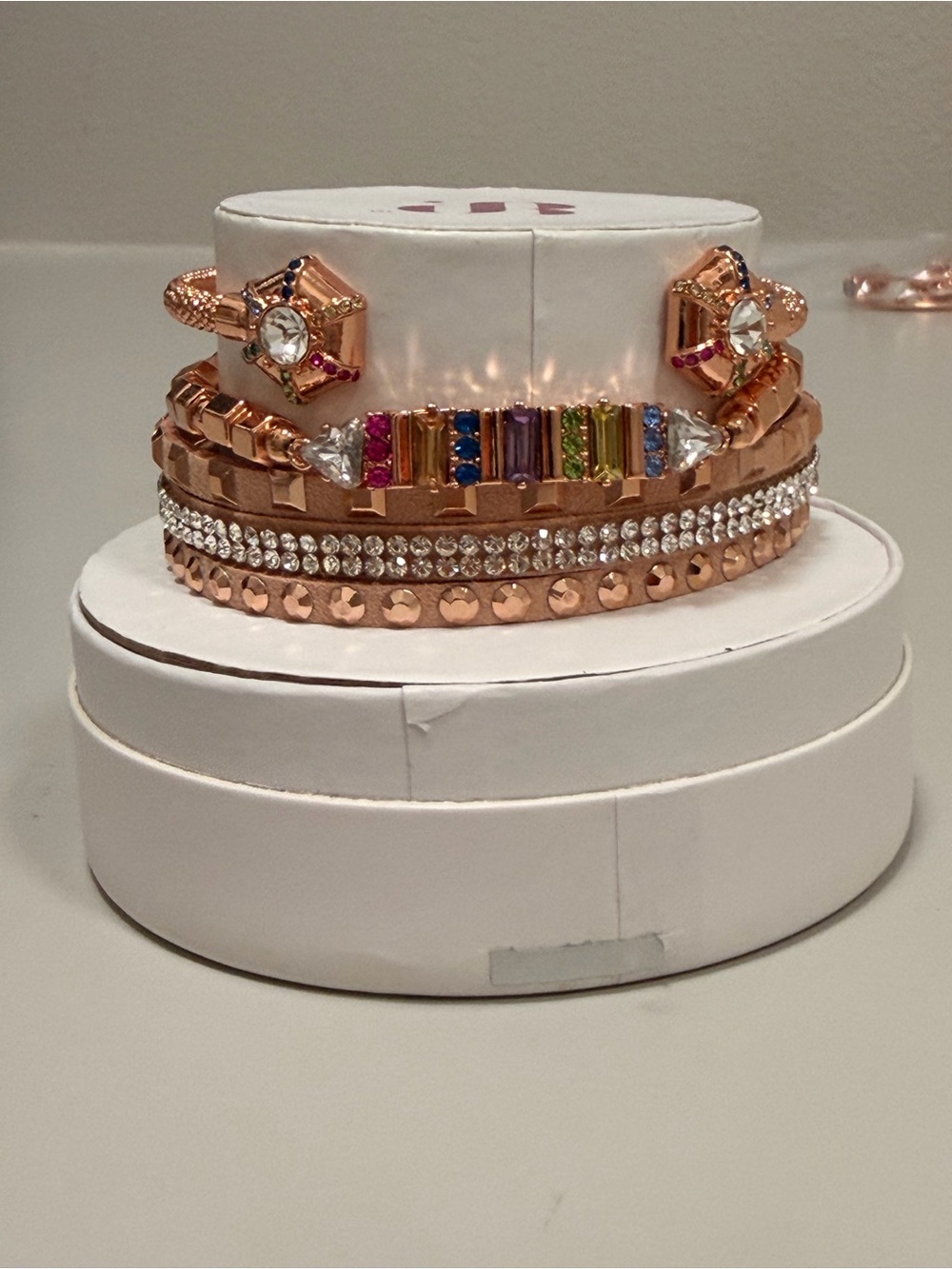Bomb Party NWT! Rose Gold Multicolor Bracelet Set “It’s all in the Details”